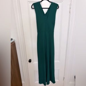 Lulus dark green cross-back jumpsuit